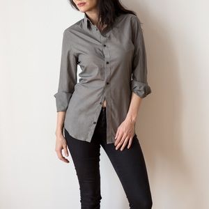 Grey "Slim Fit" Button Up Shirt